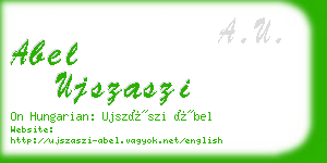 abel ujszaszi business card